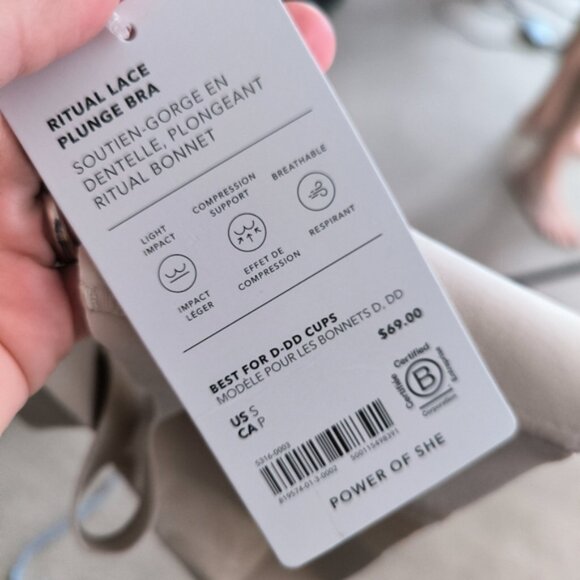 NWT Athleta Floral Tapestry Toile Stretchy Supportive Ritual Lace Plunge Bra S - Picture 7 of 8